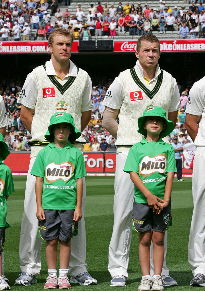 Tess Flintoff with Peter Siddle at the 'G on Boxing Day